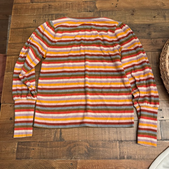 MADEWELL Striped Puff-Sleeve Scoopneck Top‎ - Picture 5 of 6